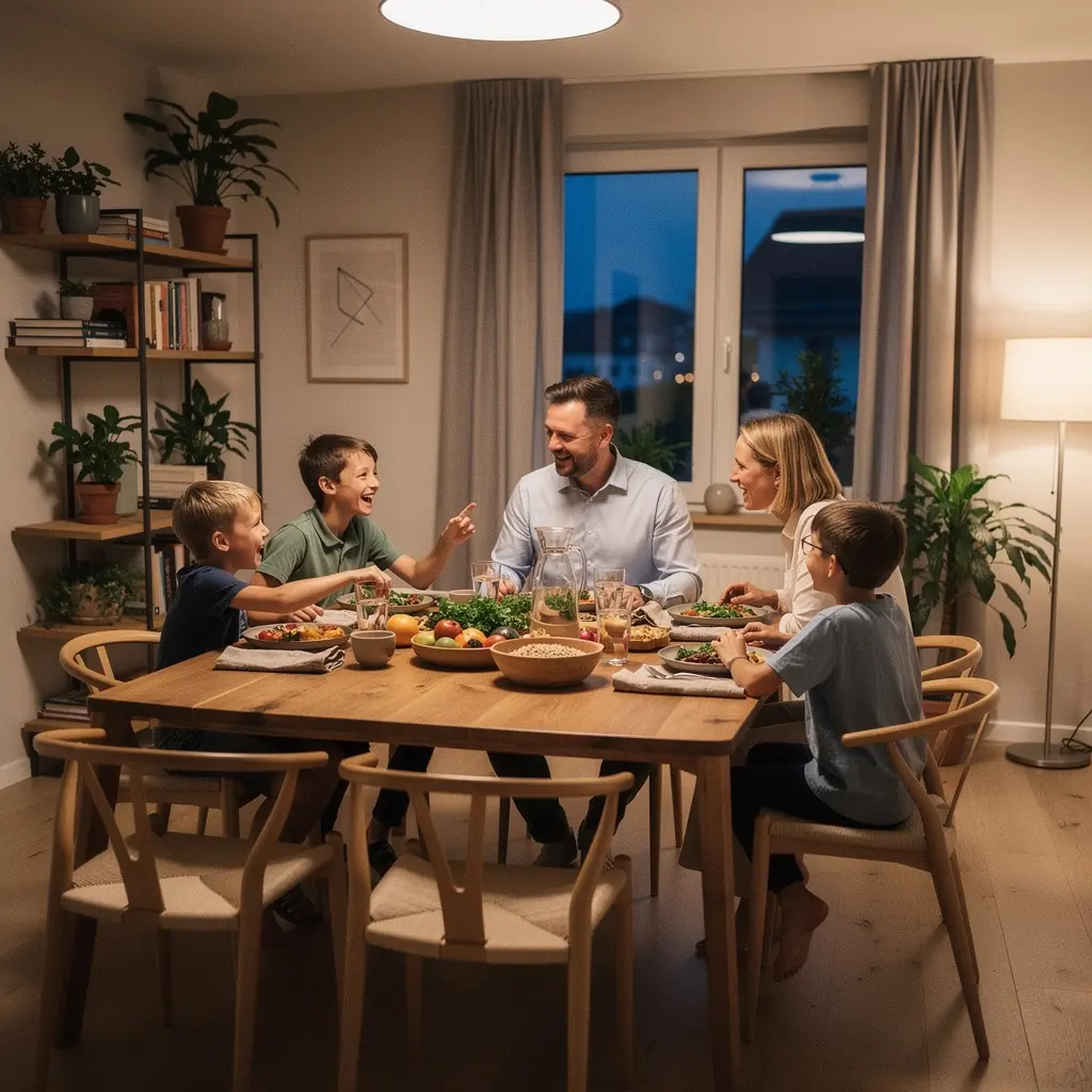 GemГјtliche WohnrГ¤ume mit minimalistischer Einrichtung und natГјrlichem Licht.